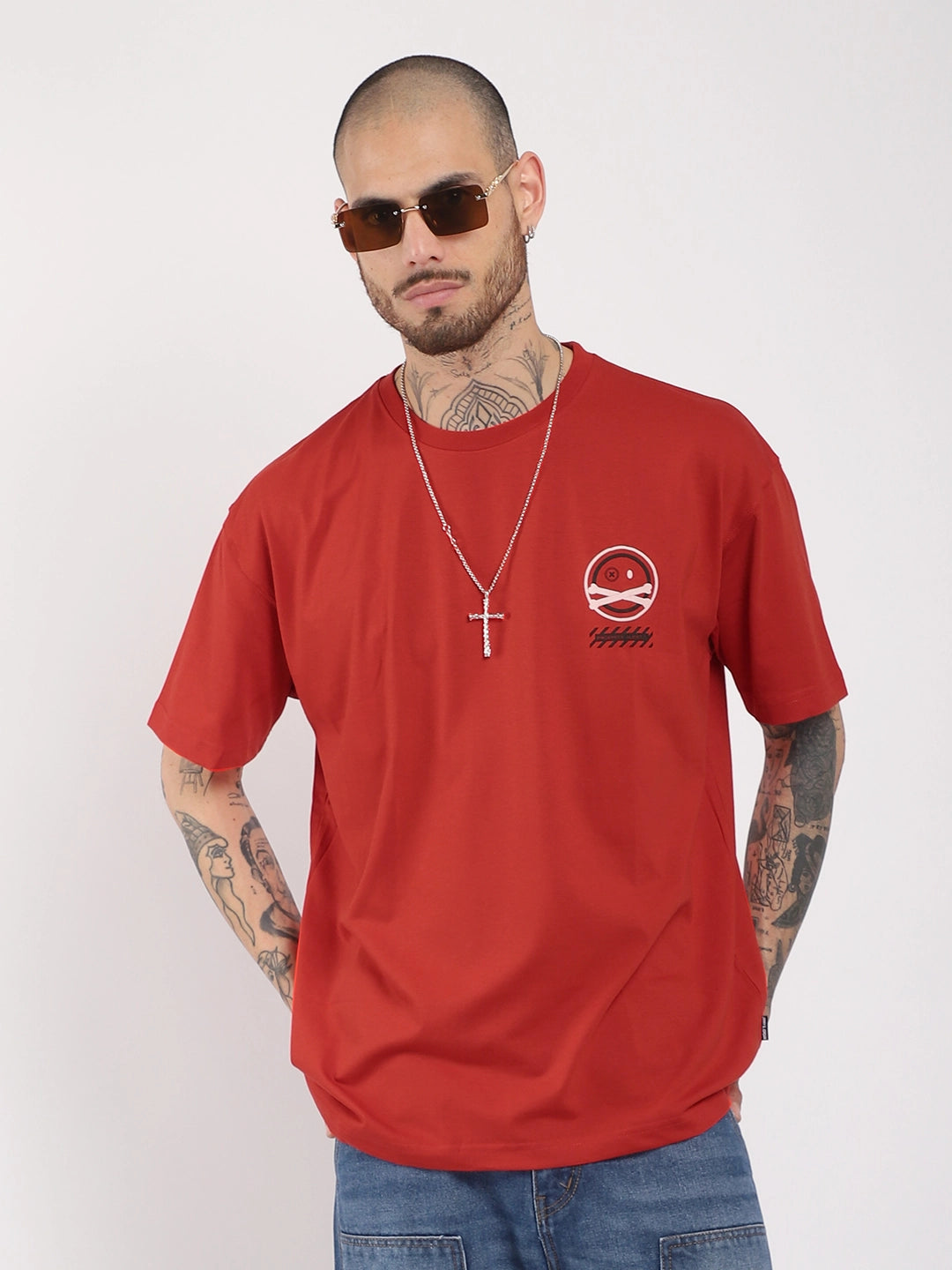 Proximity Alert Oversized Red T-Shirt