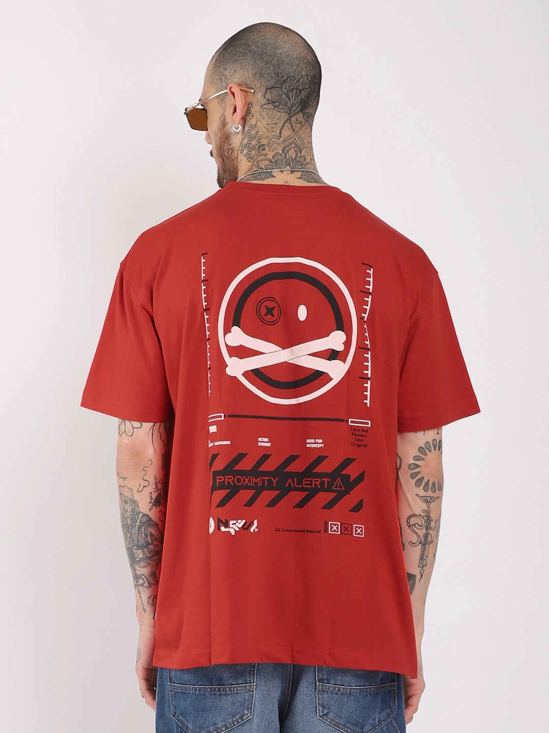 Proximity Alert Oversized Red T-Shirt