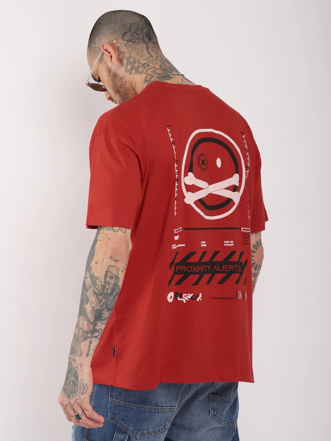 Proximity Alert Oversized Red T-Shirt