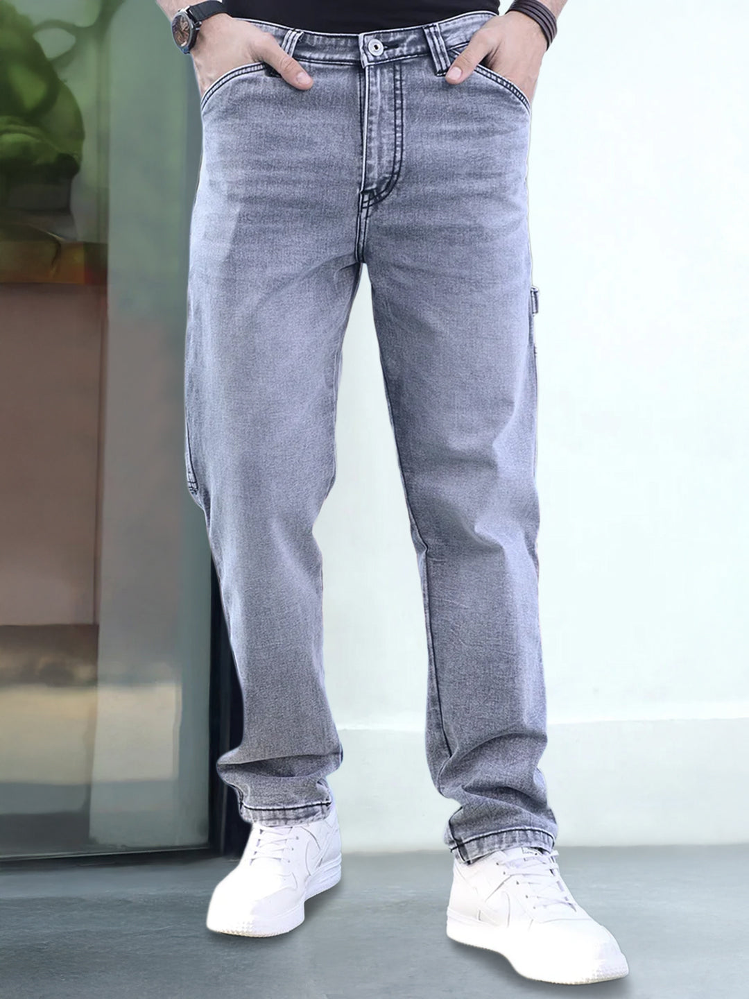 Borough Lane Light Grey Denim Jeans