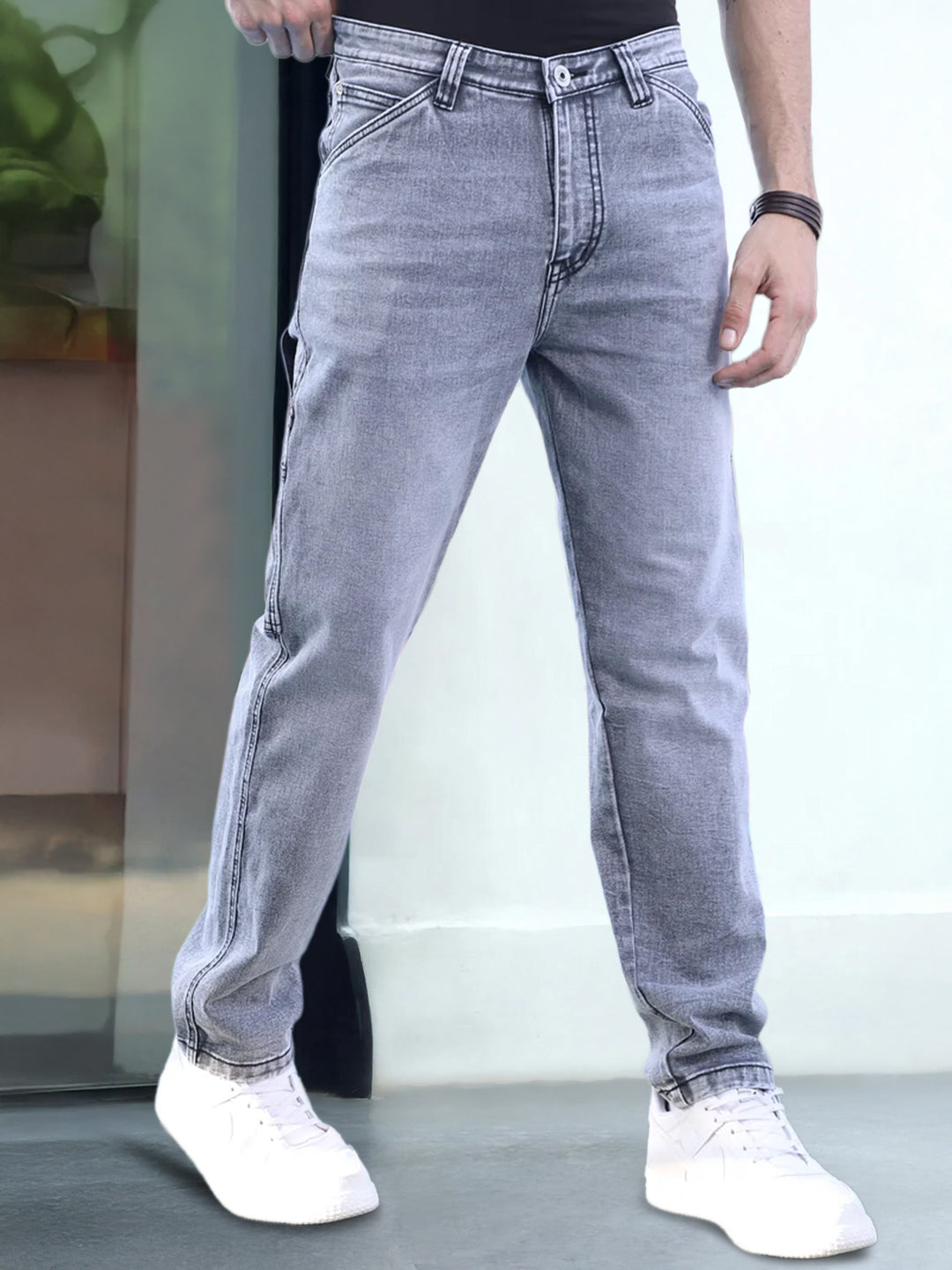 Borough Lane Light Grey Denim Jeans