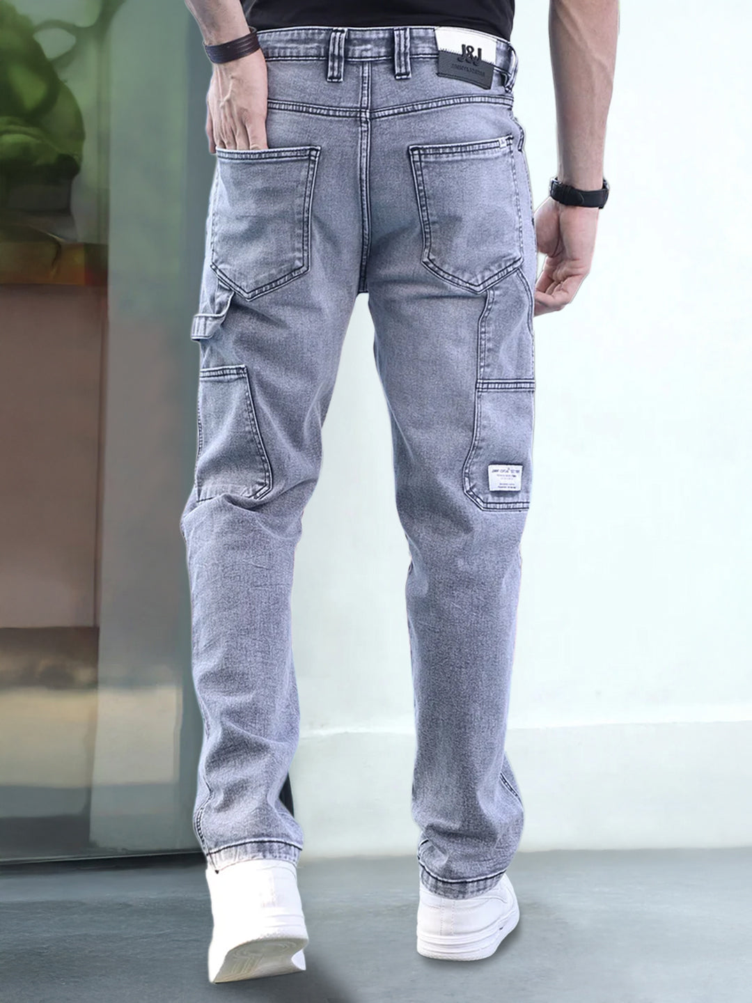 Borough Lane Light Grey Denim Jeans
