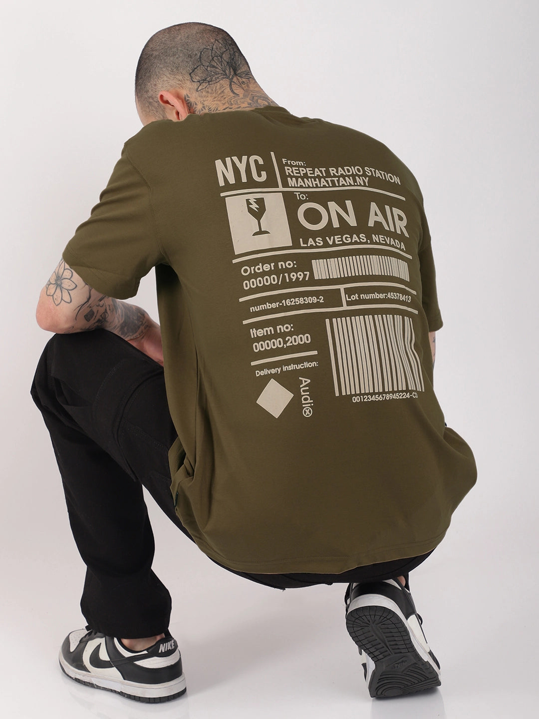 On Air Oversized Khaki T-Shirt