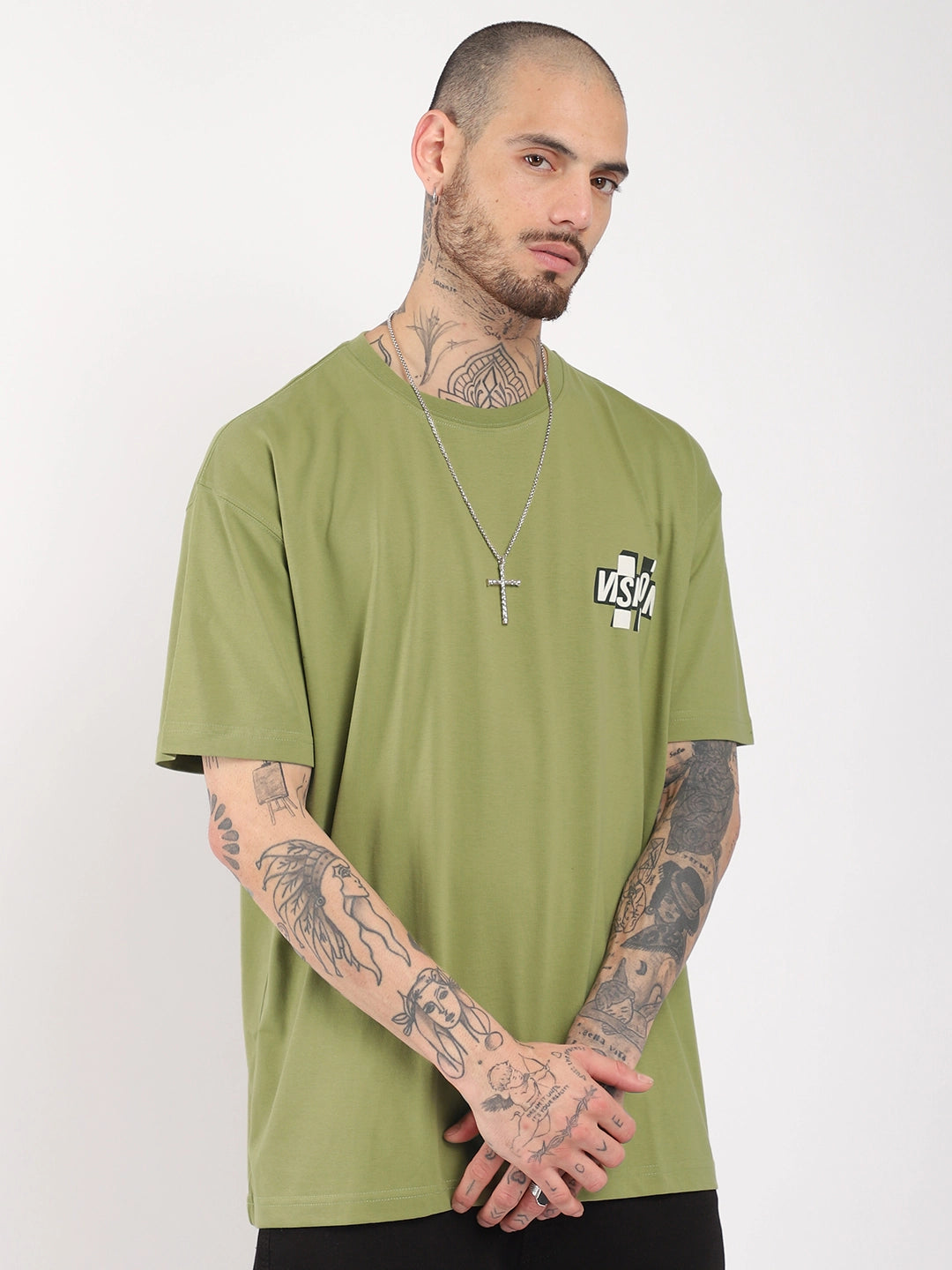 Vision Oversized Green T-Shirt