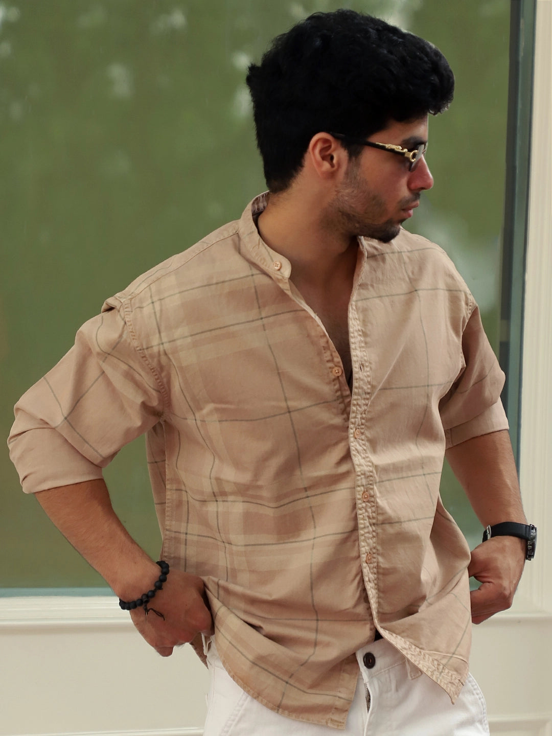 Ink Nest Light Peach Cotton Shirts