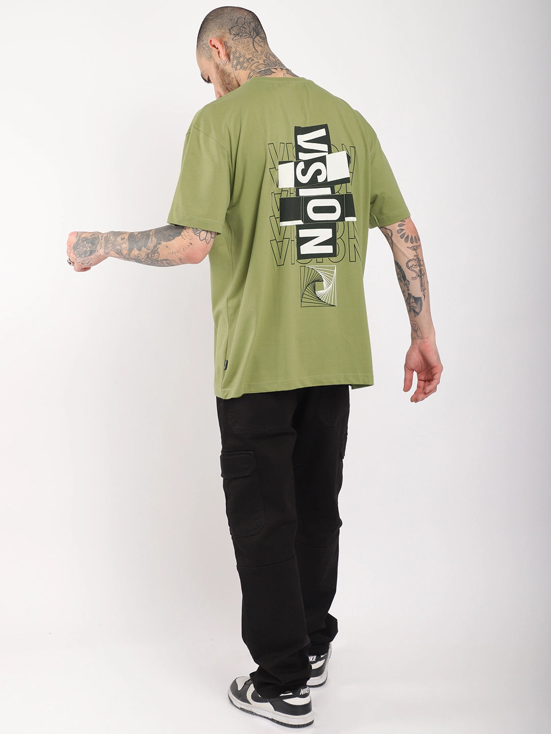Vision Oversized Green T-Shirt