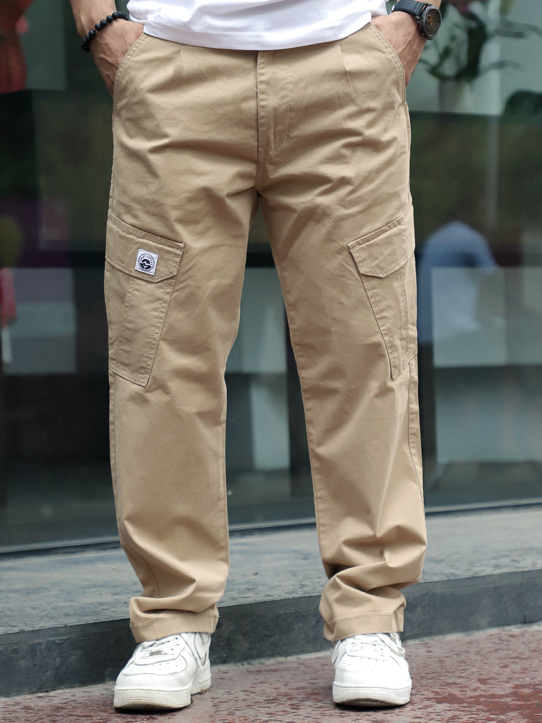 Regal Wears Beige Cotton Cargo