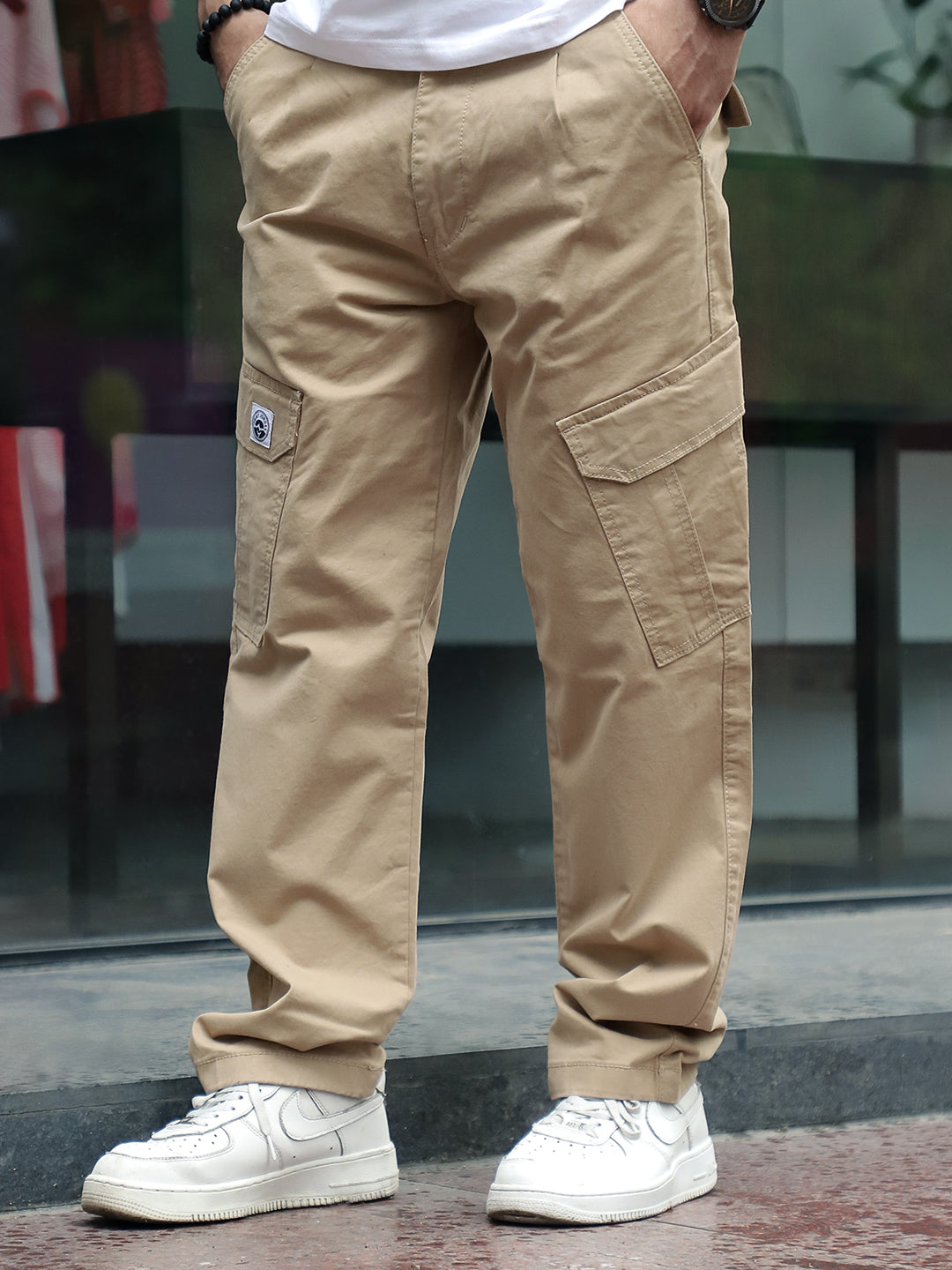 Regal Wears Beige Cotton Cargo