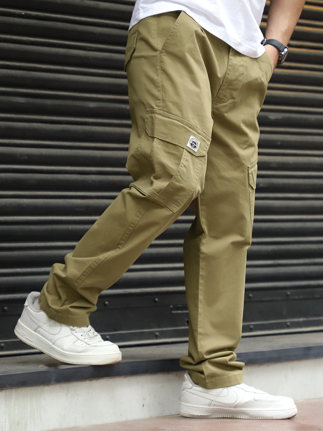 Mudstone Khaki Cotton Cargo