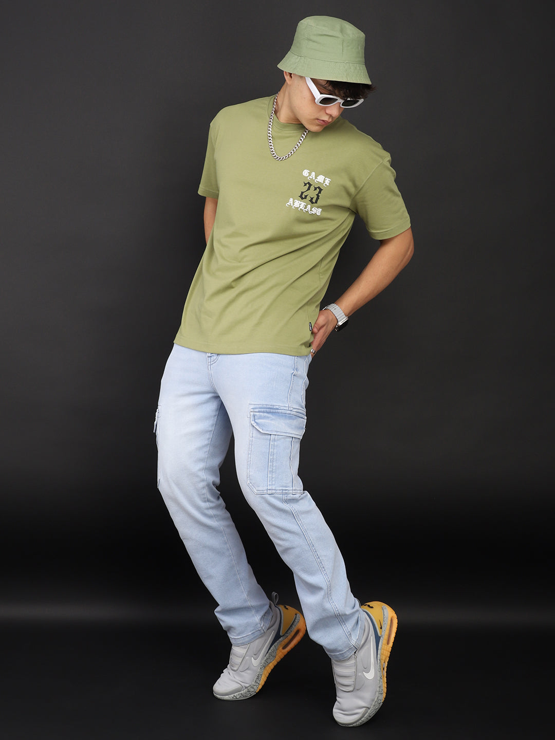 Game A Blast Oversized Green T-Shirt
