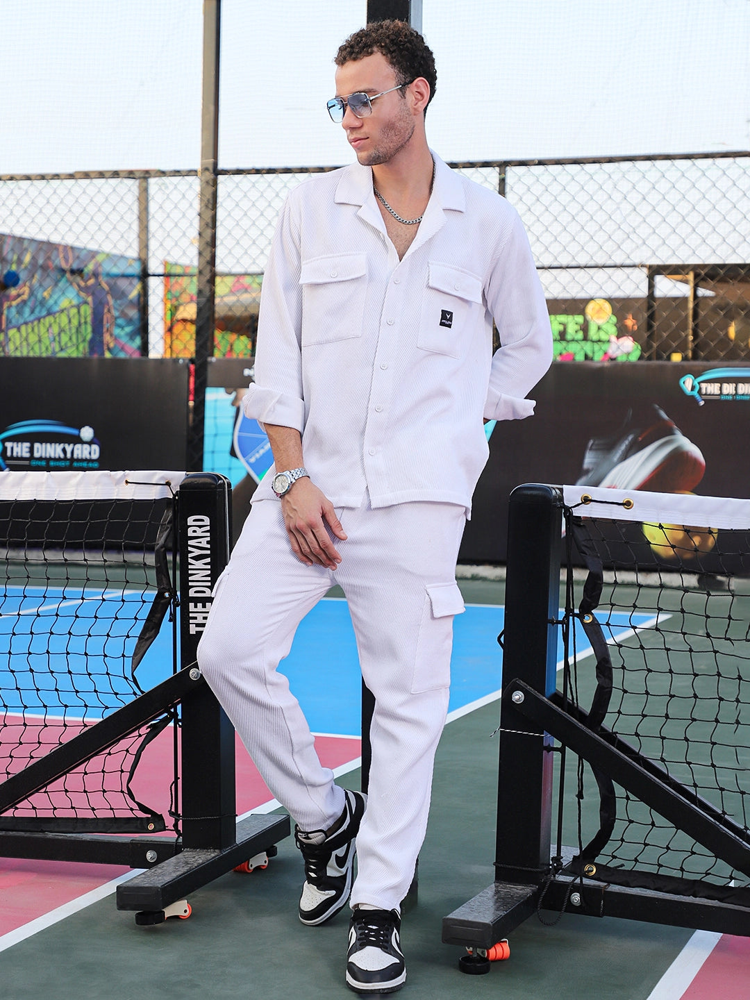 Vanta White Cotrise Co Ord Set