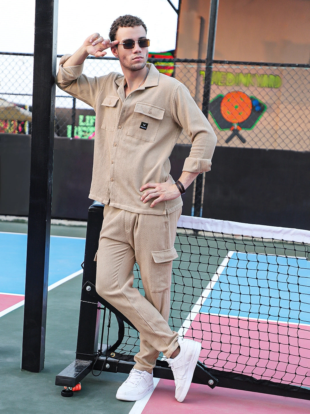 Vanta Beige Cotrise Co Ord Set