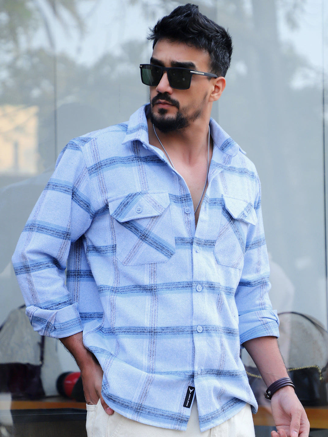 Daytona Sapphire Check Full Sleeve Shirt