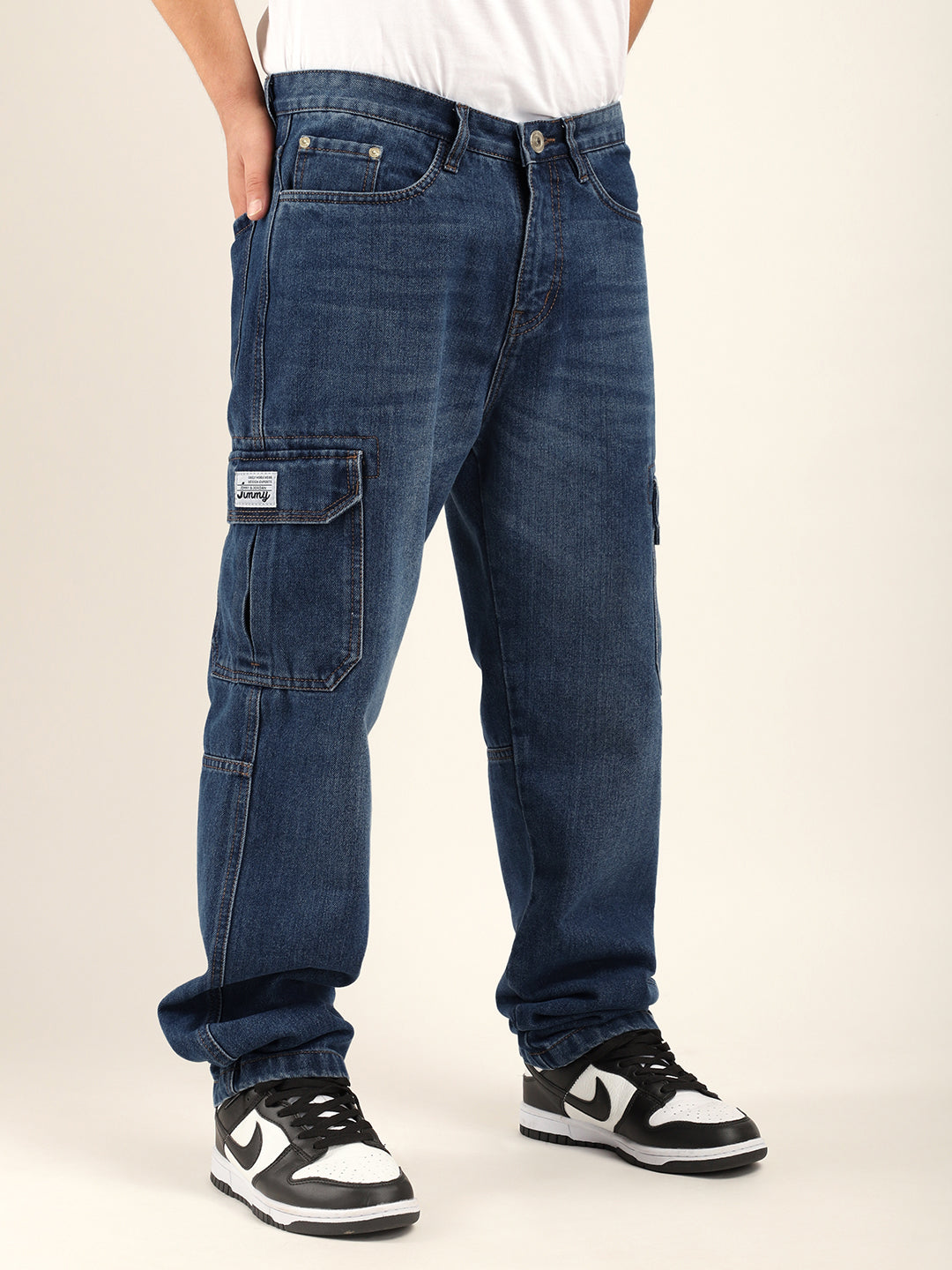 Zoom Dark Blue Denim Cargo
