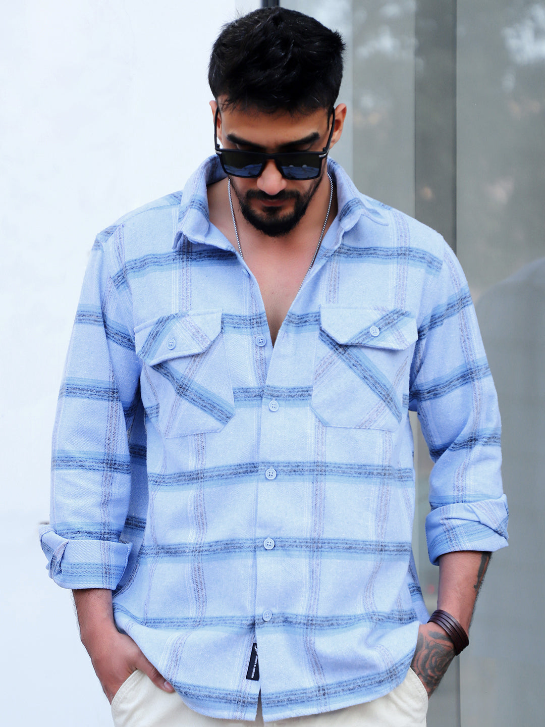 Daytona Sapphire Check Full Sleeve Shirt