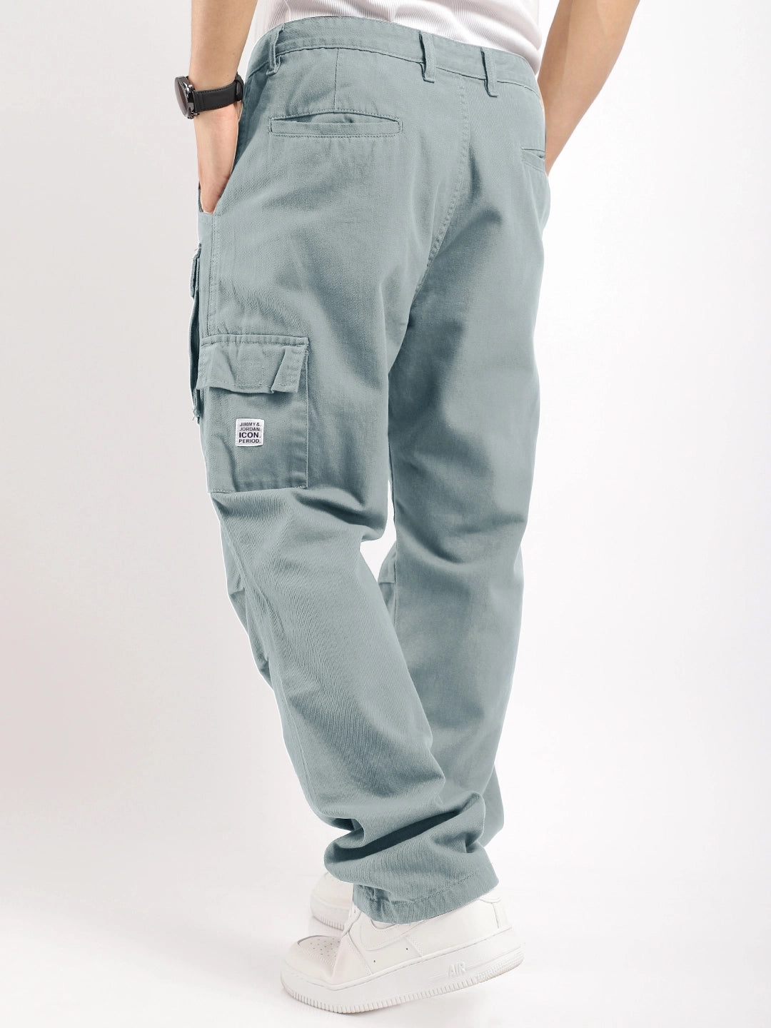 Riverside Chrome Grey Cotton Cargo
