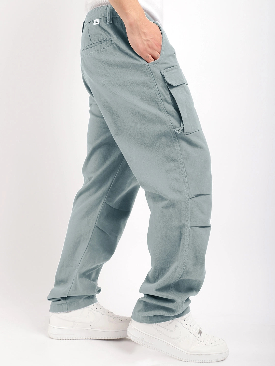 Riverside Chrome Grey Cotton Cargo