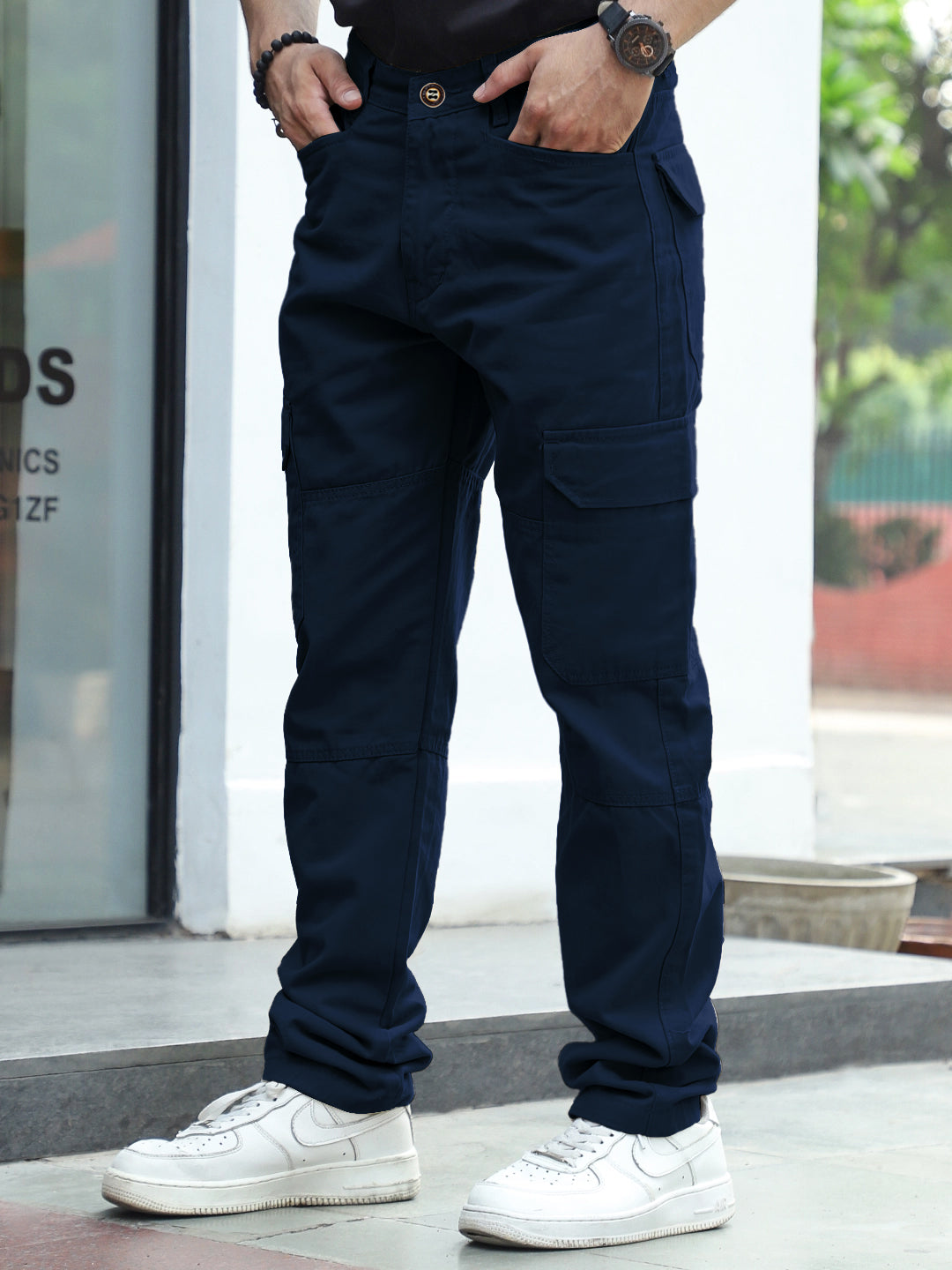 Harlow Hues Navy Cotton Cargo