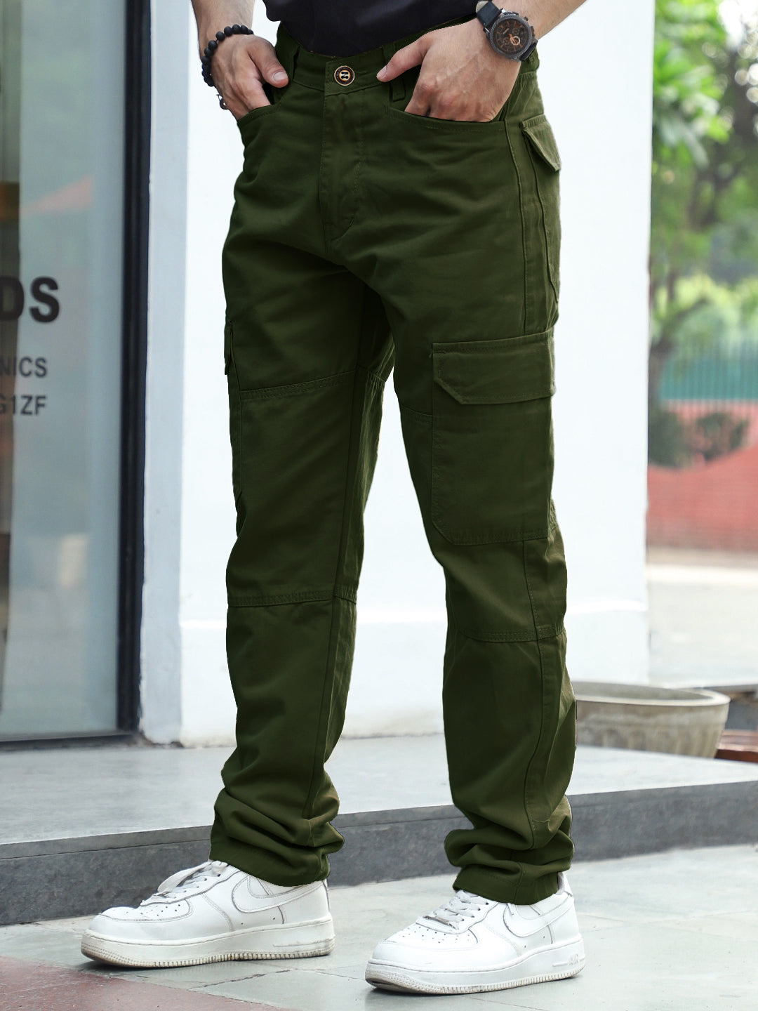 Harlow Hues Dark Olive Cotton Cargo