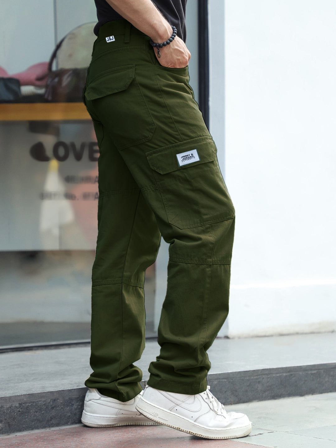 Harlow Hues Dark Olive Cotton Cargo