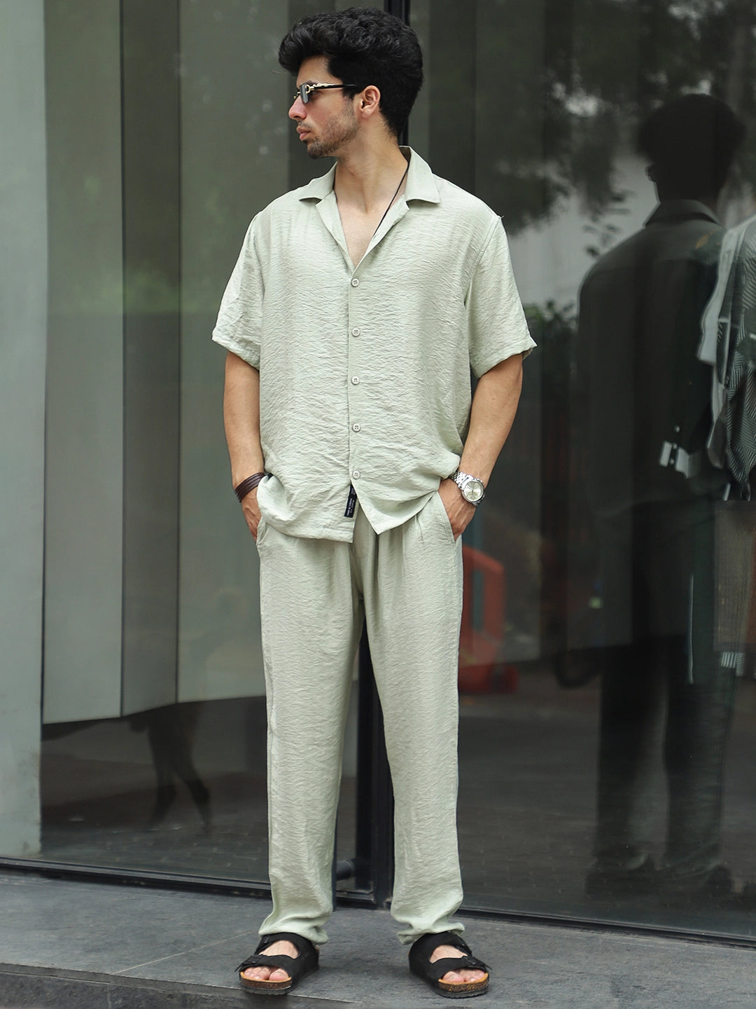 Linen Atlantica LIGHT Green Co-Ord Set