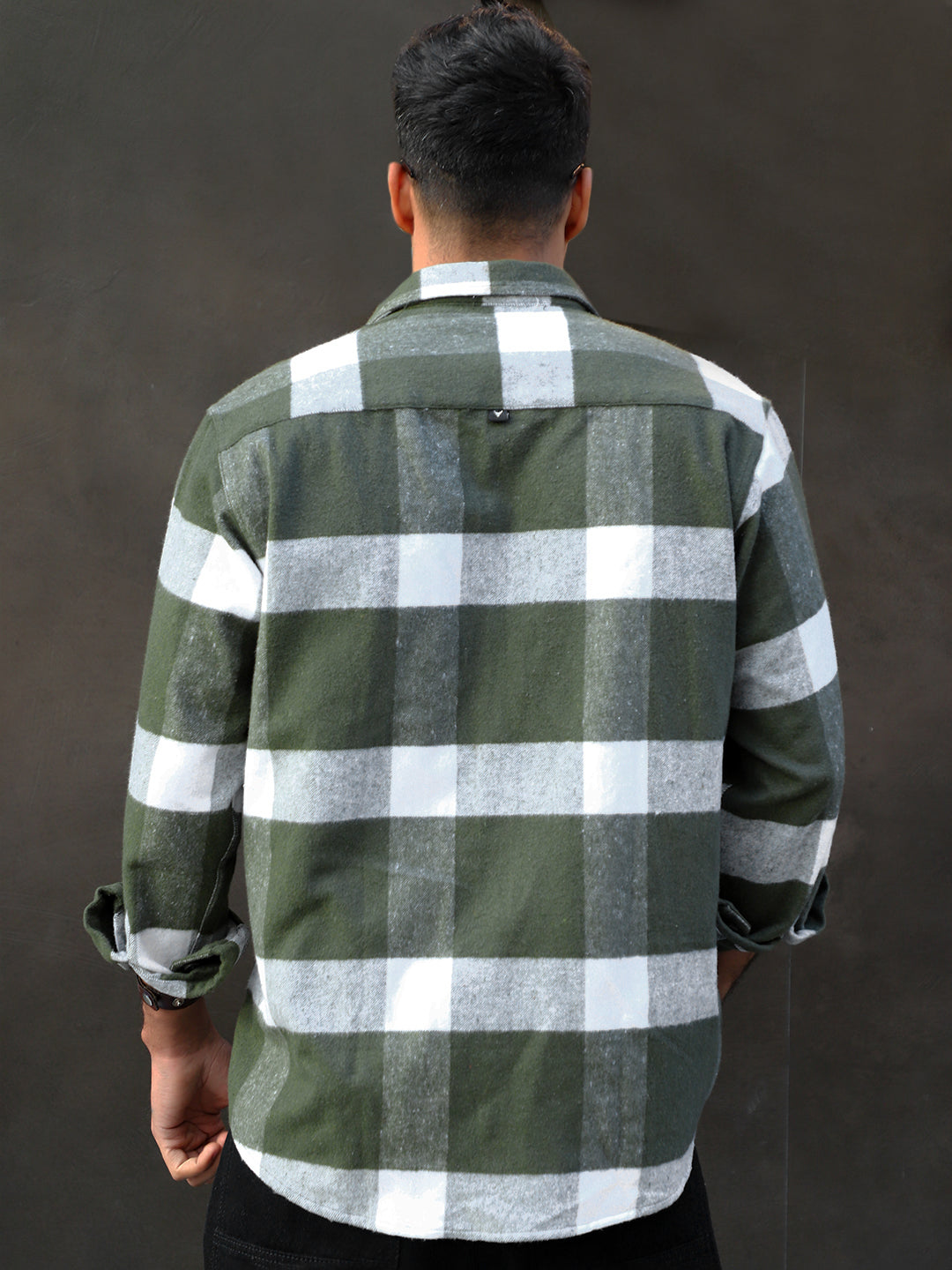 Frame Theory Olive Check Shirt