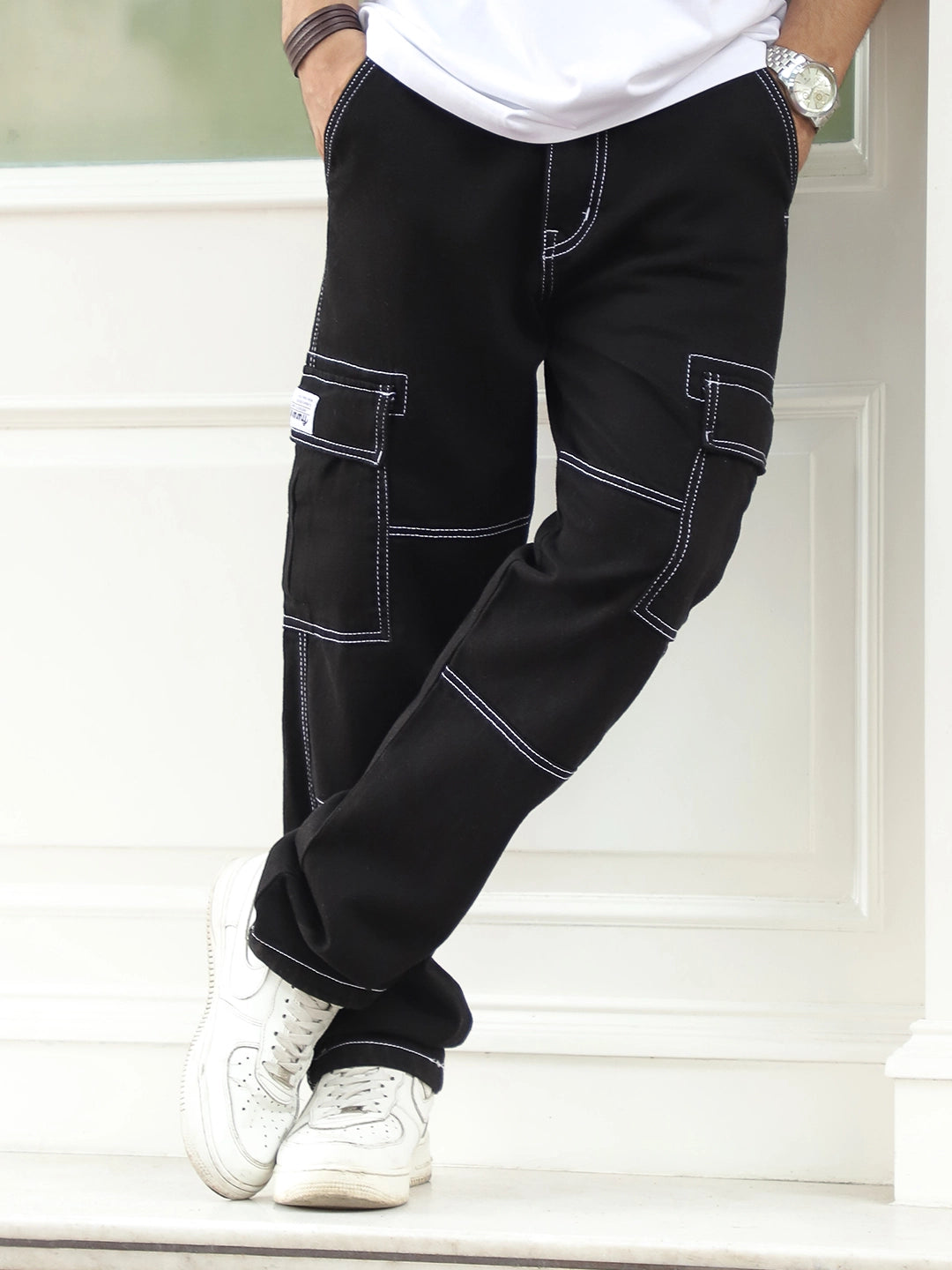 Midnight Vector Black Denim Cargo