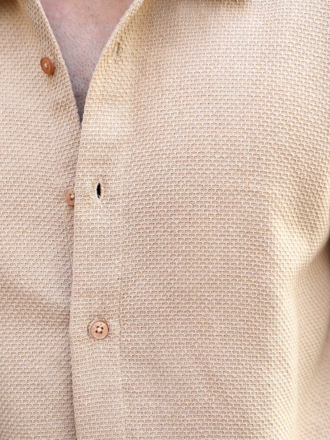 Vanilla Daze Beige full Sleeve Plain shirt