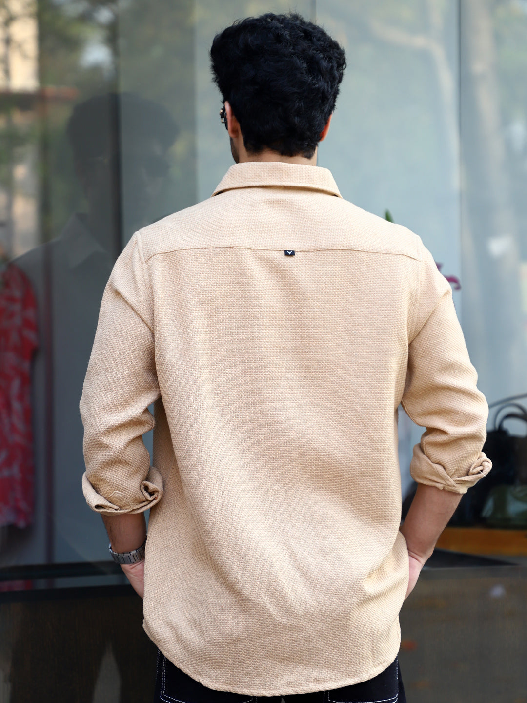 Vanilla Daze Beige full Sleeve Plain shirt