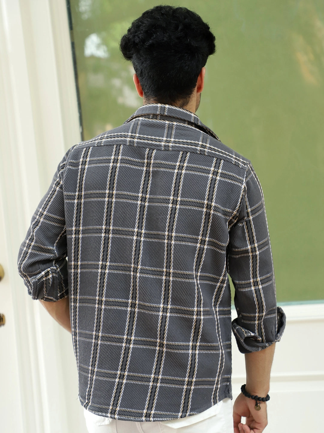 Royal Match Grey Check Full Sleeve Shirt
