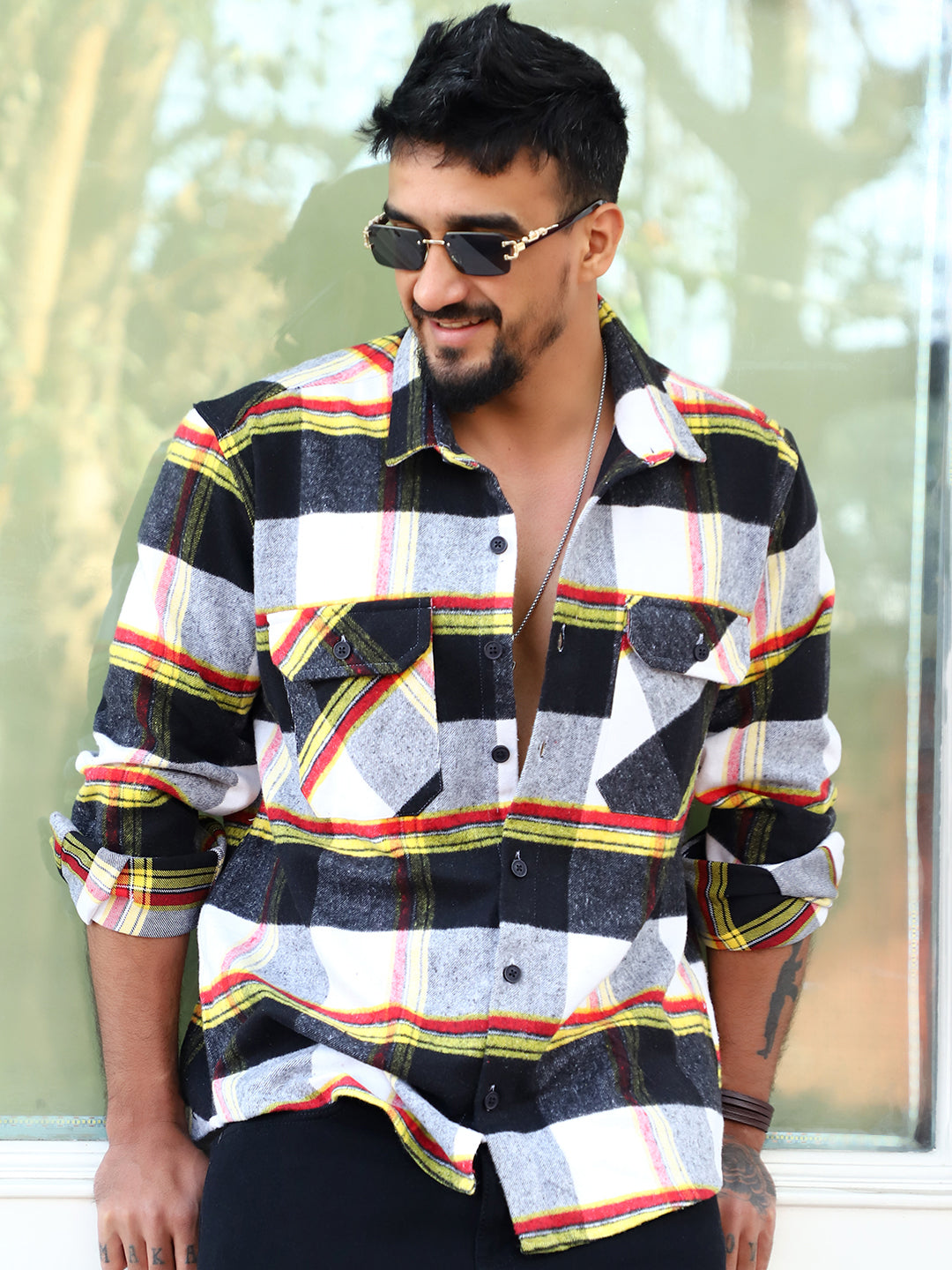 Frame Theory Black Check Shirt