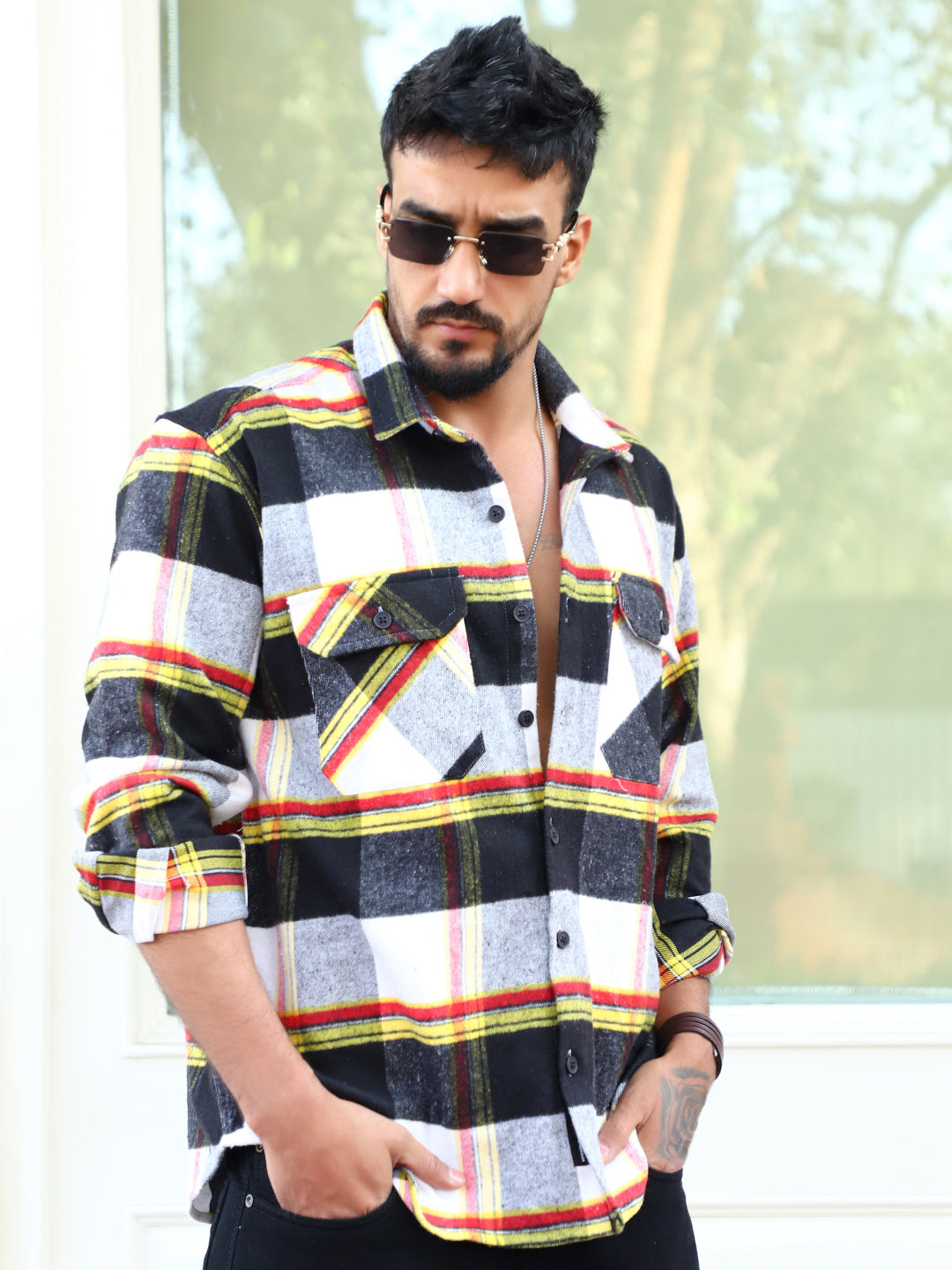 Frame Theory Black Check Shirt