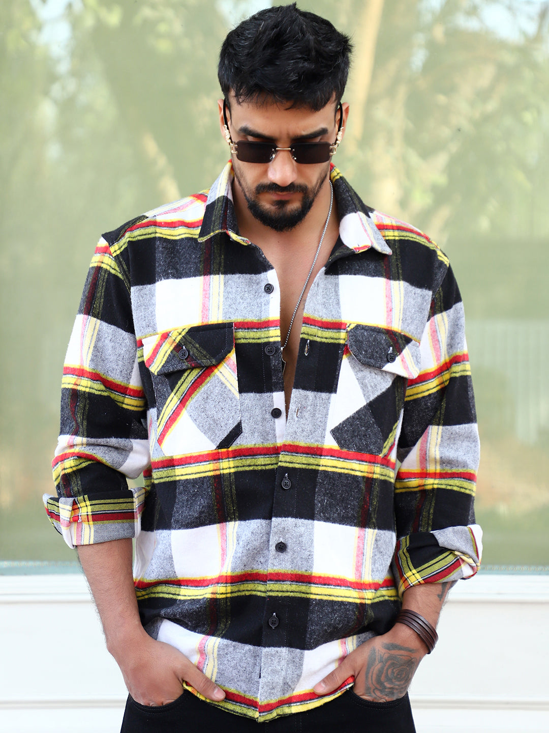 Frame Theory Black Check Shirt
