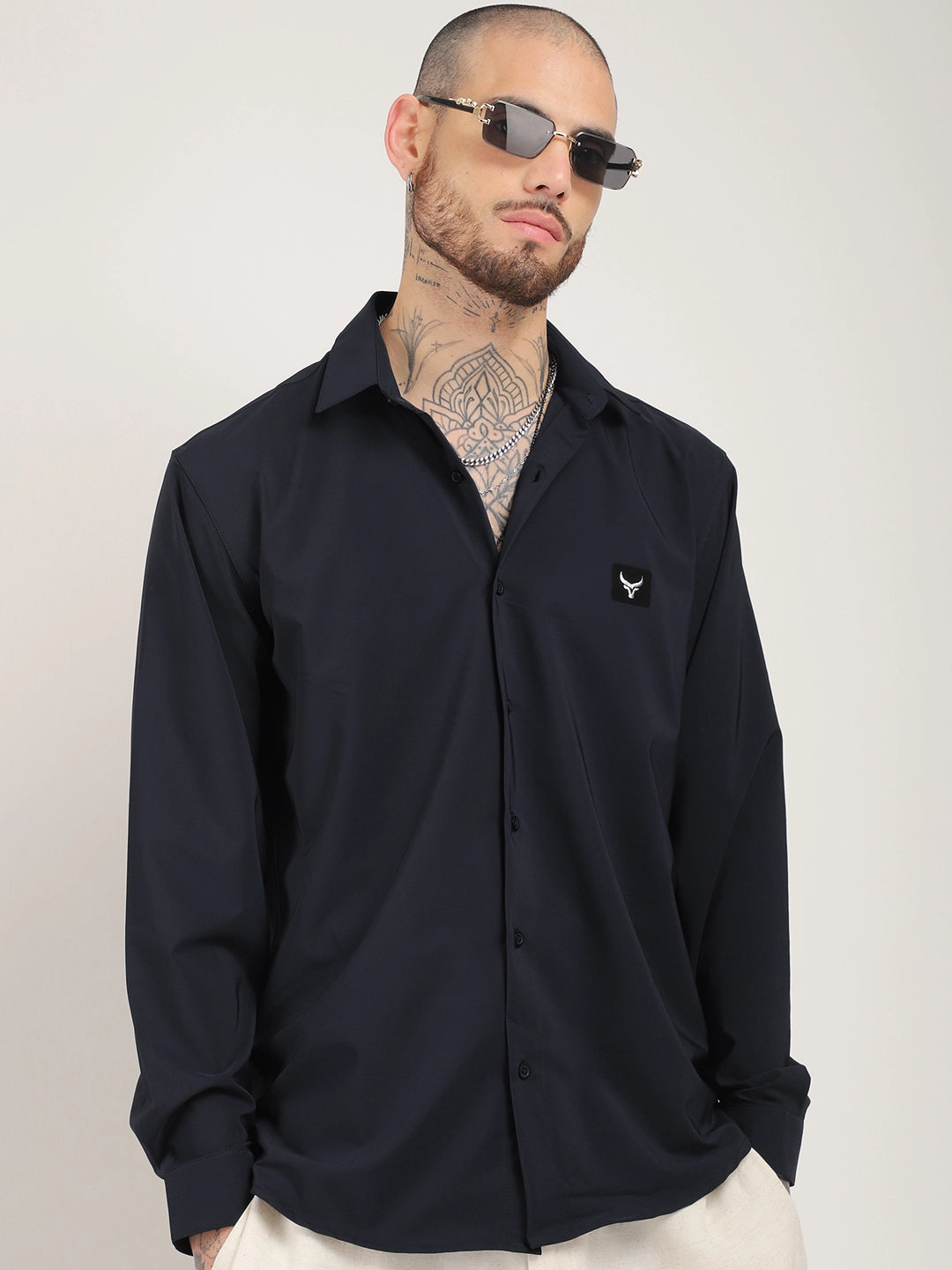 Blue Full Sleeve Shirt Men