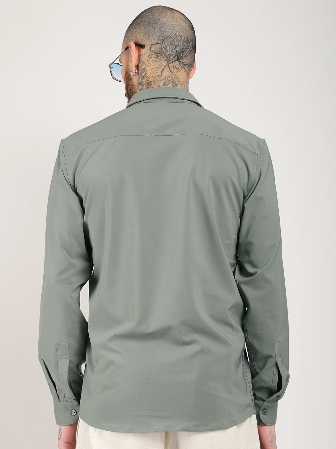 Men Green Full Sleeve Shirt