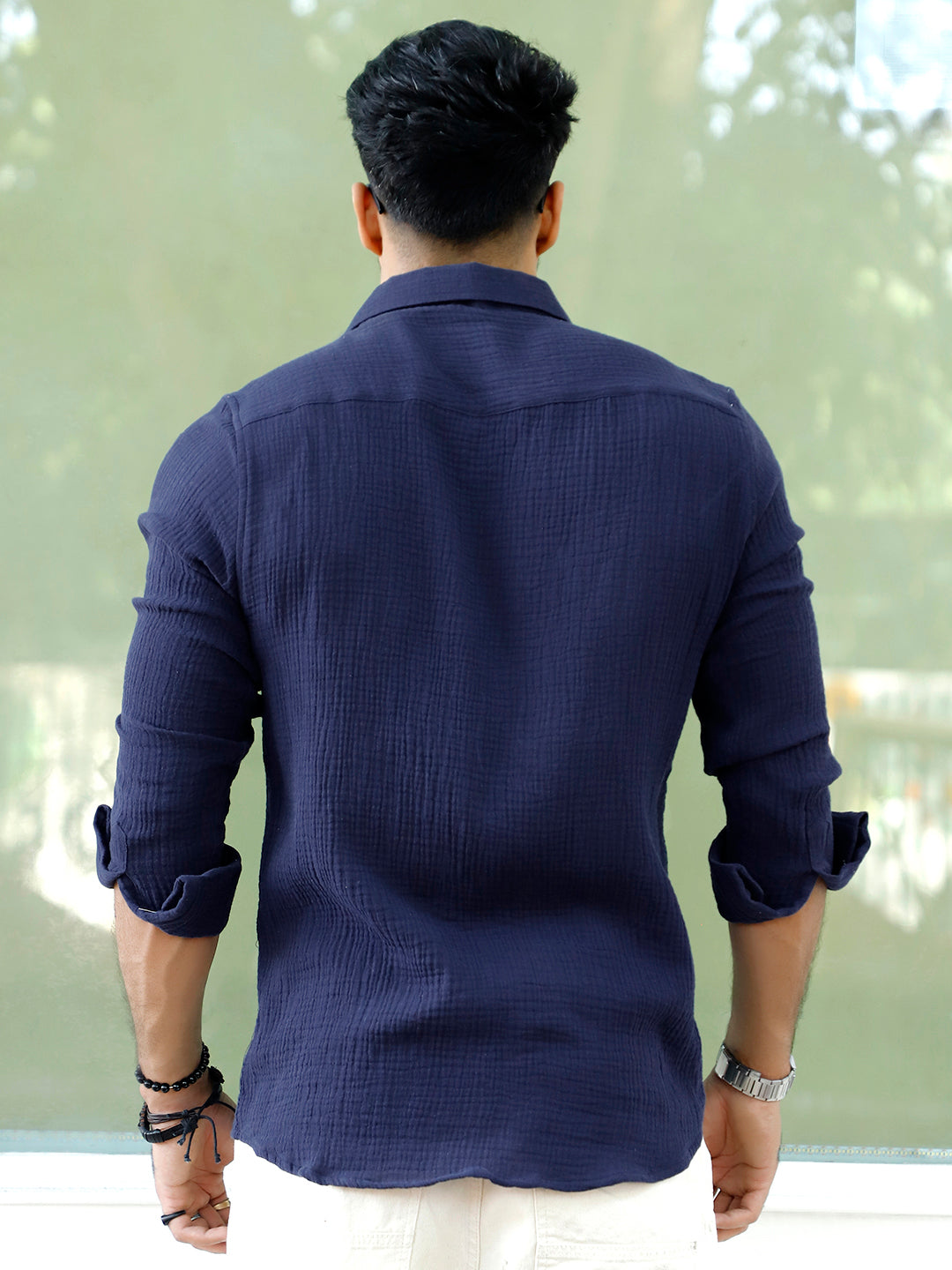Vero Vibe Lucas Double Clothe Marine Blue Shirt