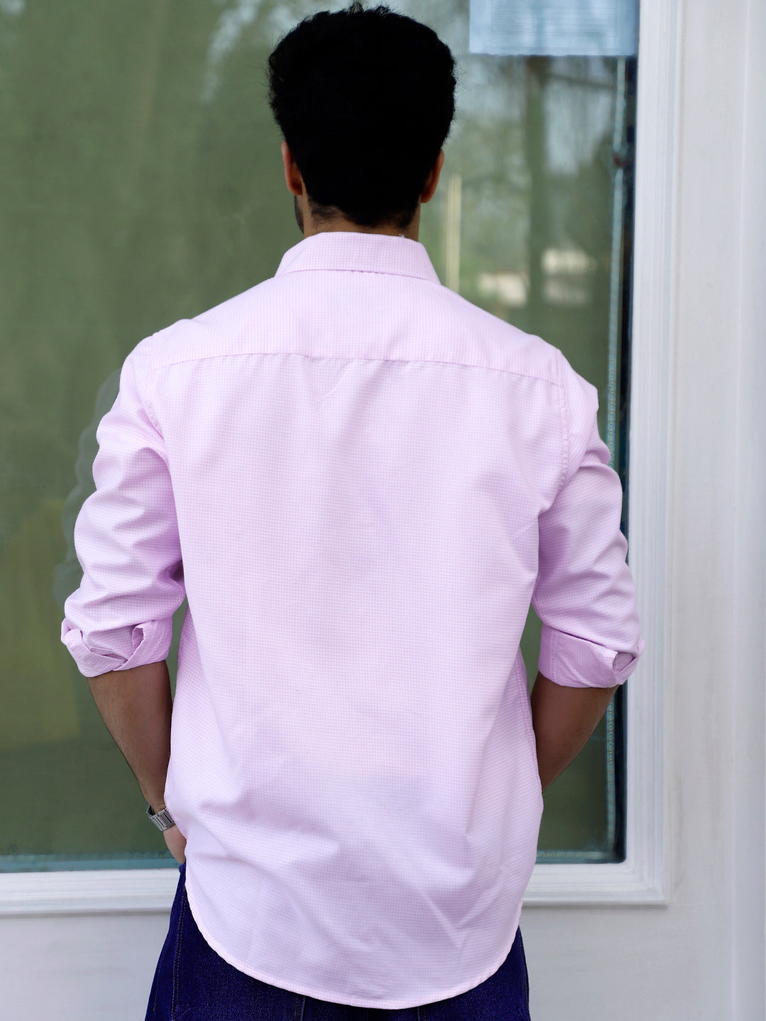 Cove Neon Pink Check full Sleeve shirt