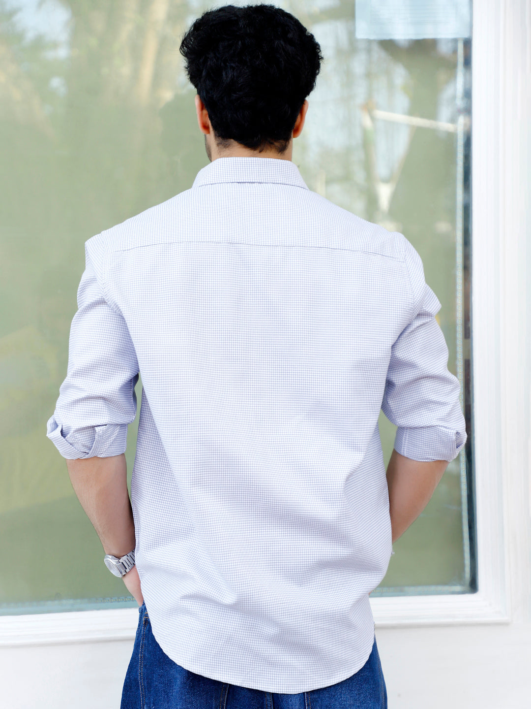 Desert Bloom Warm Grey Check full Sleeve shirt