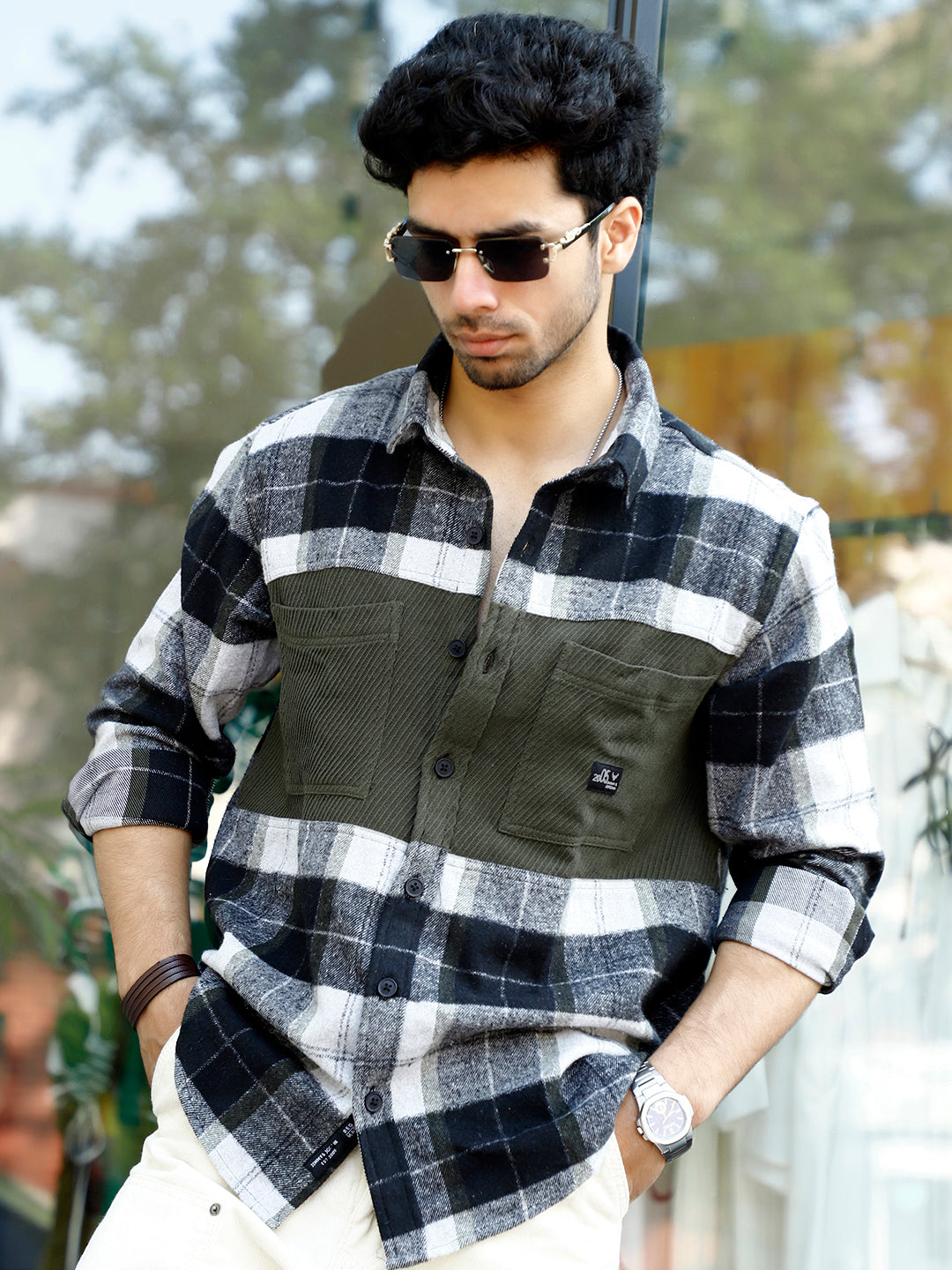 Thunderbird Basil Green Check Shirt