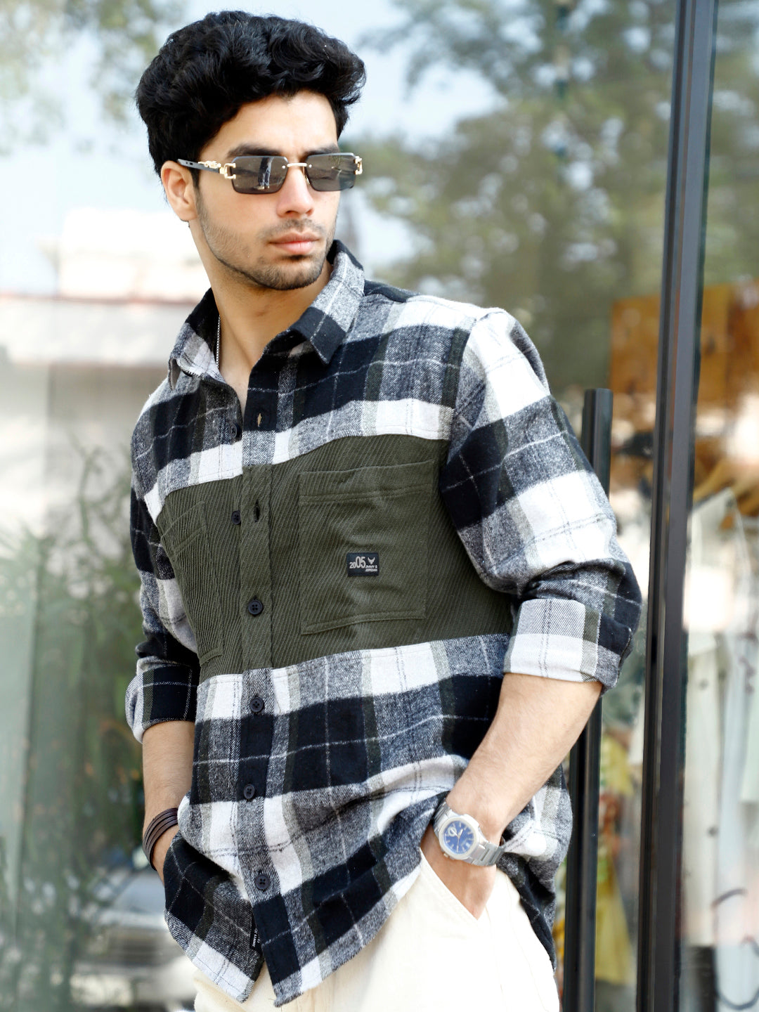 Thunderbird Basil Green Check Shirt