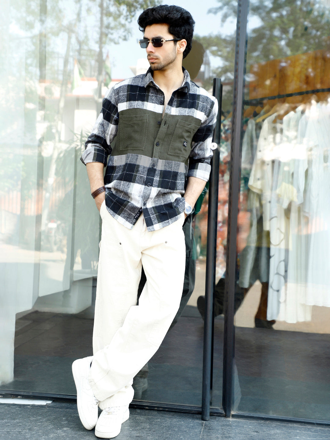 Thunderbird Basil Green Check Shirt