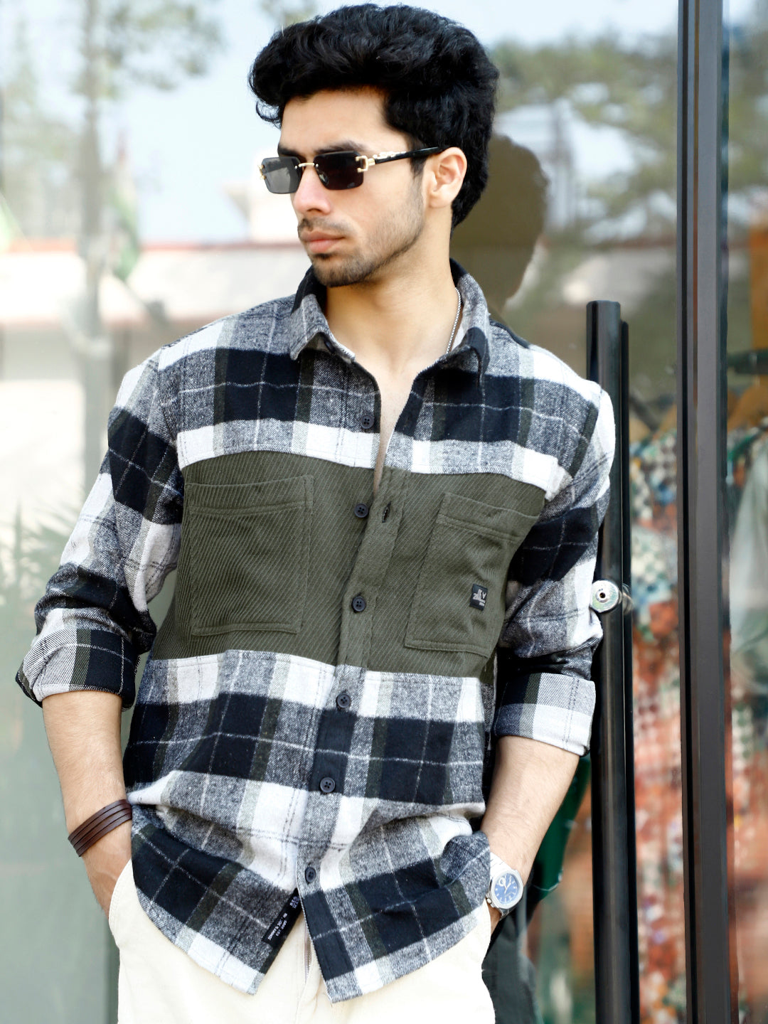 Thunderbird Basil Green Check Shirt