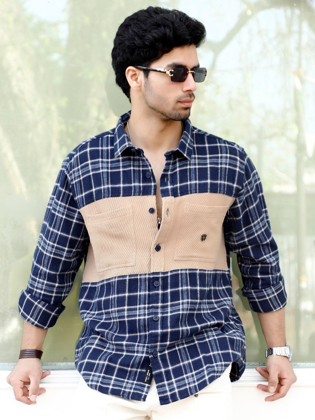 Thunderbird Oxford Blue Check Shirt