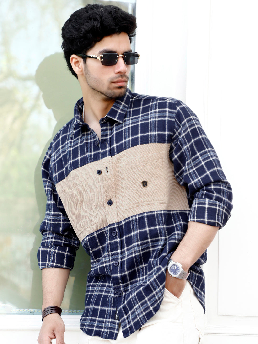 Thunderbird Oxford Blue Check Shirt
