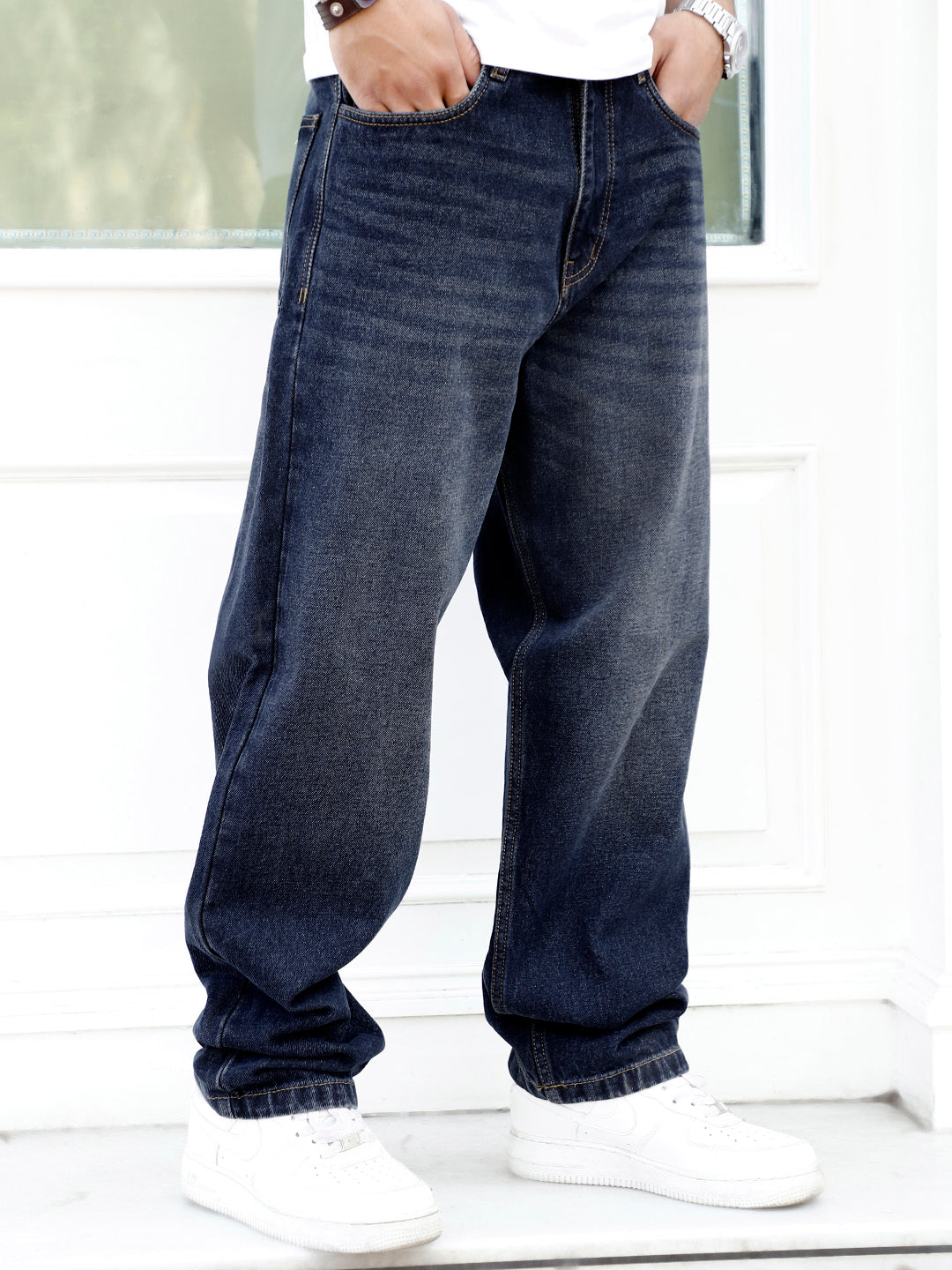 Night Core Dark Blue Baggy Jeans