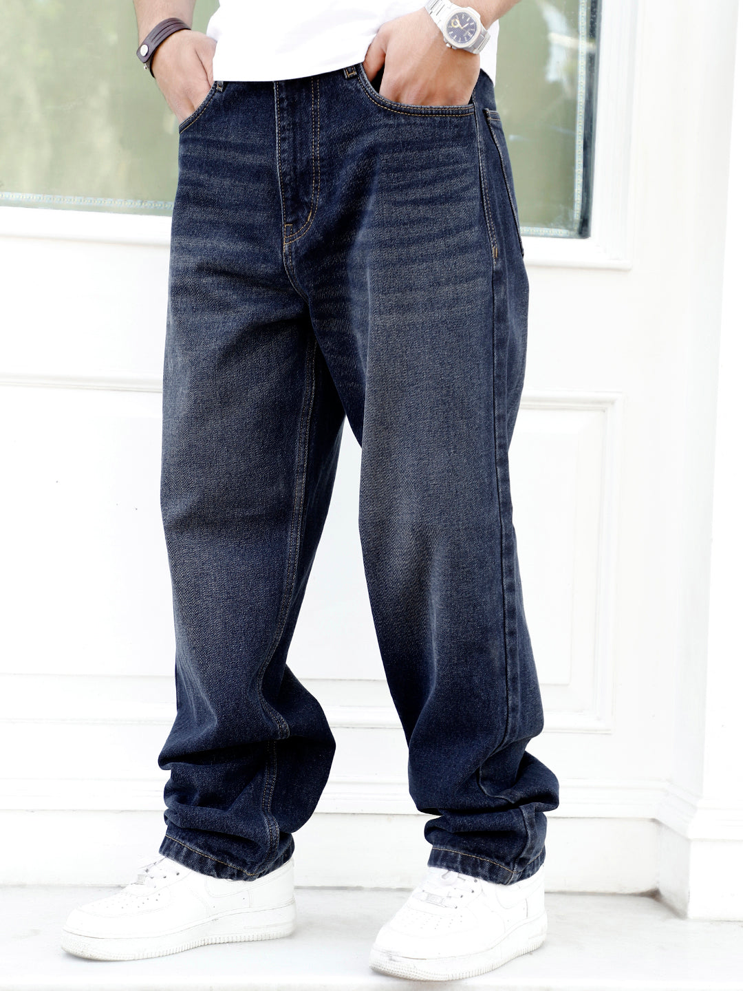 Night Core Dark Blue Baggy Jeans