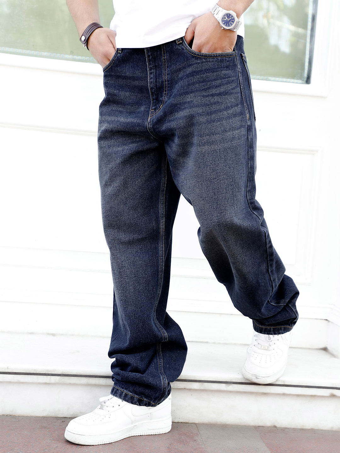 Night Core Dark Blue Baggy Jeans