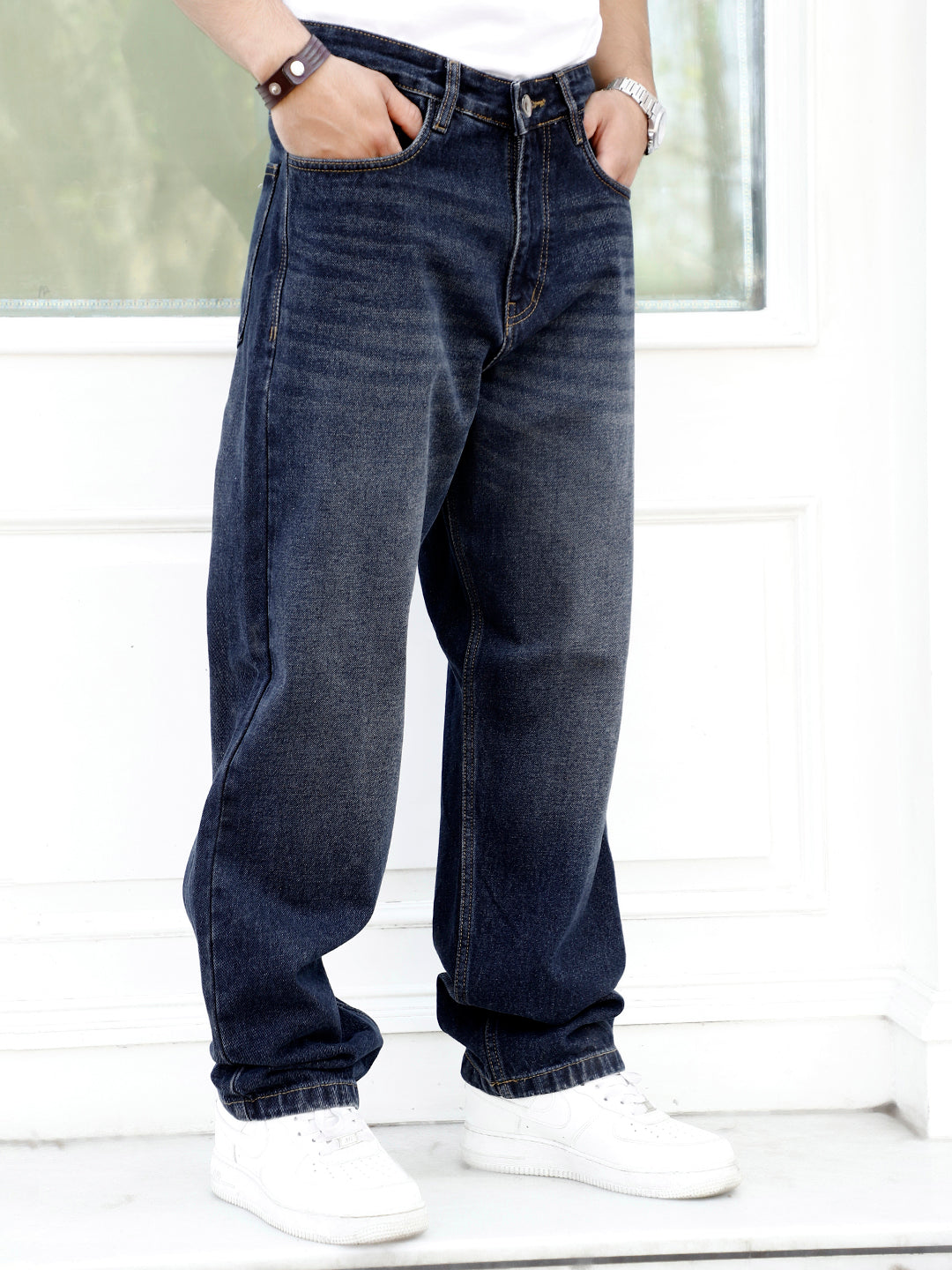 Night Core Dark Blue Baggy Jeans
