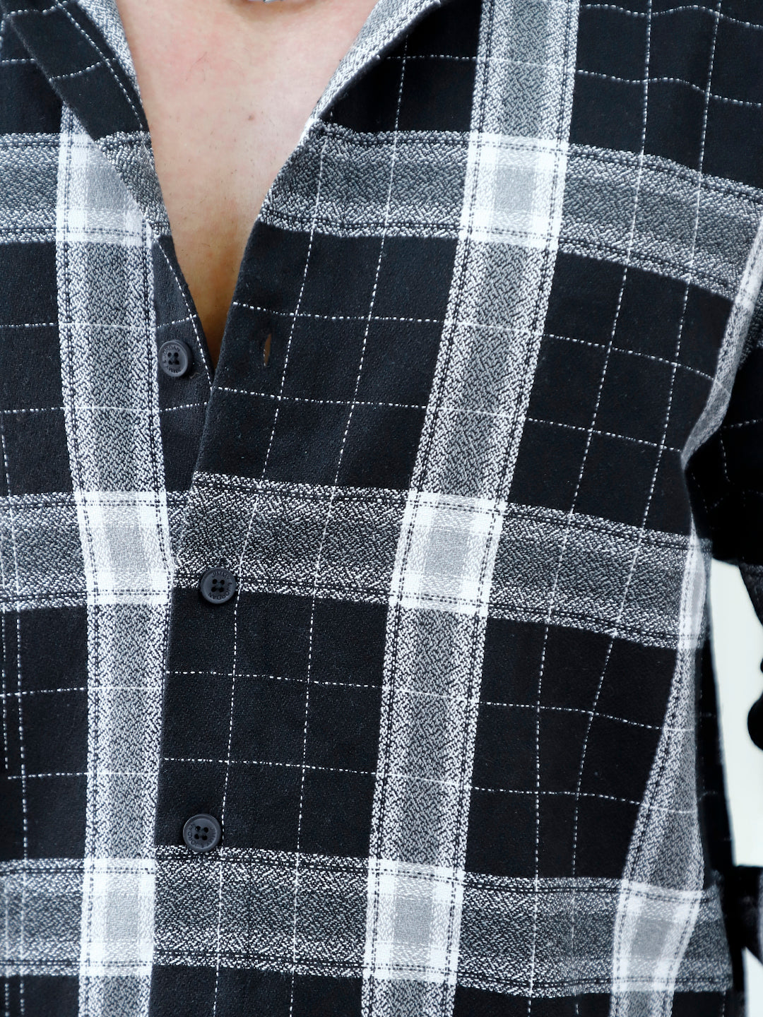 Bloom State Revan Black Check Shirt