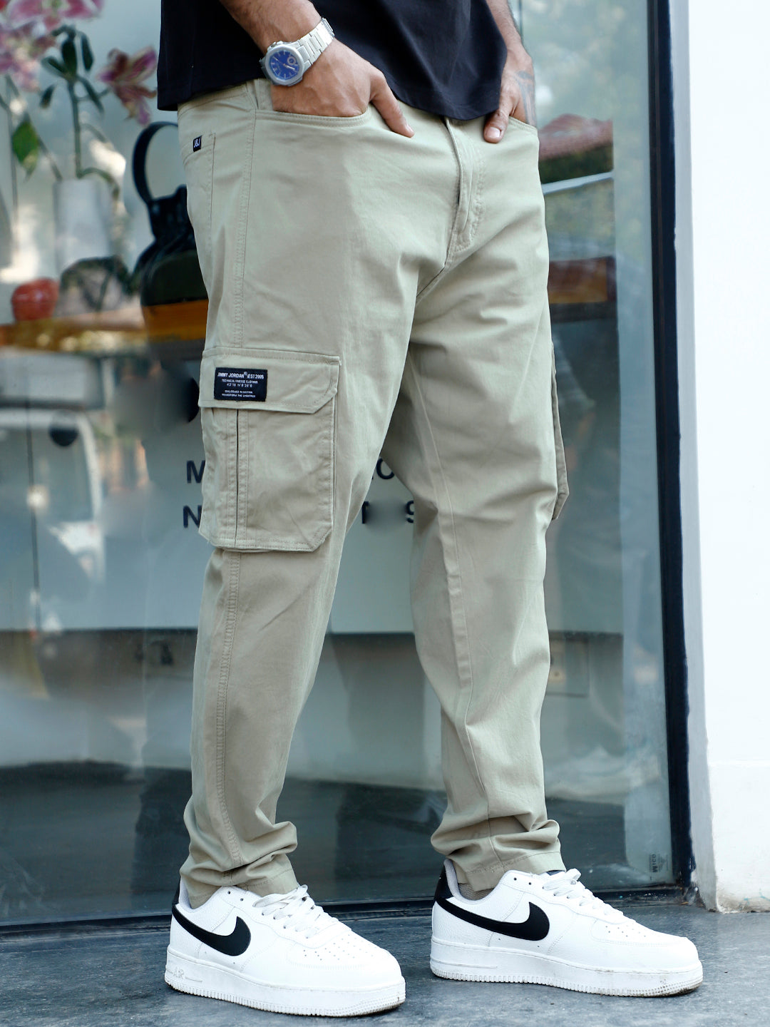 Slate Drift Apple Green Cotton Cargo